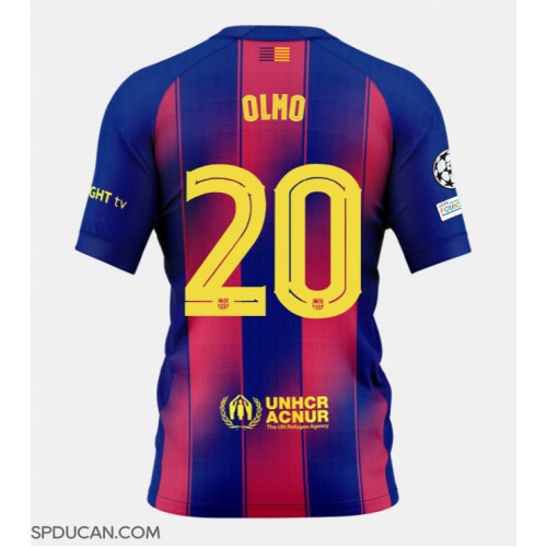 Muški Nogometni Dres Barcelona Dani Olmo #20 Domaci 2025-26 Kratak Rukav